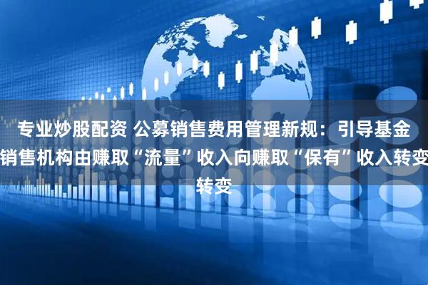 专业炒股配资 公募销售费用管理新规：引导基金销售机构由赚取“流量”收入向赚取“保有”收入转变